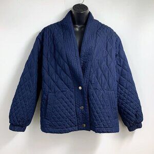 Aqua Women's Diamond‎ Quilted Snap Long Sleeve Puffy Jacket Size XS